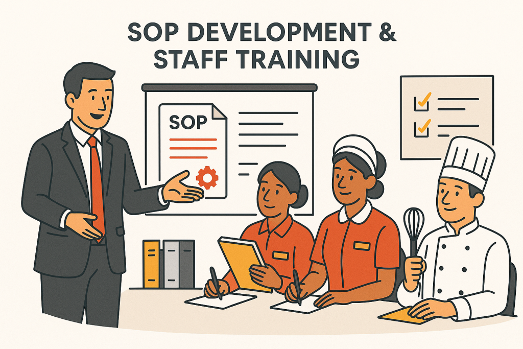 Create operations manuals and conduct training for departments.